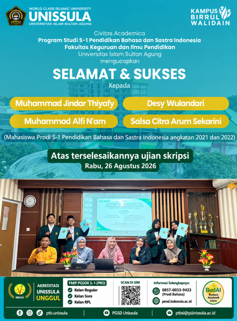 Selamat & Sukses atas terselesaikannya ujian skripsi